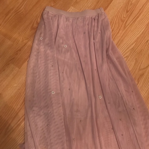 Faux Pearl Mesh Midi skirt 10/12 - Picture 2 of 6